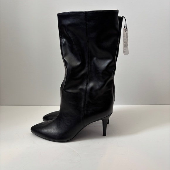 Zara Black Heeled Boots - Picture 2 of 4